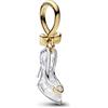 PANDORA Moments Disney Princess Cenerentola 764327C01 - Charm in argento sterling con lega di metallo placcato oro 14 carati e cristallo coltivato, compatibile con ME e Moments