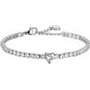 Luca Barra Bracciale da Donna Bracciale in Acciaio con Cristalli Bianchi e Cuore Cristallo. La referenza è bk2280