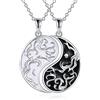 YFN Yin Yang Collana in argento Sterling Albero della Vita Stella Luna Gioielli Regali di coppia per le donne