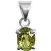 Bijoux et Objets Ciondolo con pietra peridoto e in argento massiccio 925, Dimensioni della pietra: 6 x 8 mm