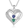 Lam Hub Fong Collana con Nome Personalizzabile Ciondolo Cuore Argento 925 Collana Donna Oro Rosa Regalo per Natale Festa Della Mamma San Valentino