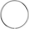 Monster Piercing 9K bianco oro 22 Gauge - 10mm diametro cerchio aperto continuo senza cuciture naso anello Piercing da naso