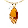 B Premium Ciondolo in oro argento 925 con ambra baltica, Mały, Smalto, argento, Ambra