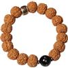Lllunimon Bracciale Rudraksha Vajra Bodhi Bracciale Mala buddista tibetano Bracciale naturale Bodhi Beaded Prayer Bracciale Rudraksha,A