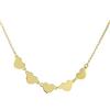 inSCINTILLE Cuori e Stelle Collana in argento rodiato con charms centrali (Cuoricini, Oro giallo)