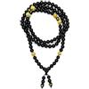 Samsara Mala Tibetano - Collana Pietre Naturali, Collana Tibetana, con 108 Grani - con Rosario Tibetano Religioso - Design Elegante e Artigianale - ONICE NERO LUCIDO