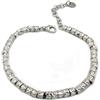 Cavaliere Gioielli Bracciale uomo donna in Argento 925 con granelli pepite martellate lavorate Luminoso Regolabile Unisex Moda Fashion