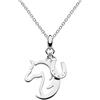 Dew 9474HP - Collana con ciondolo a forma di testa e ferro di cavallo, argento Sterling, 45,7 cm