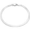 GSZCCZS Nuovo bracciale in argento sterling 925 solido italiano per uomo flessibile a spina di pesce piatto -donna decorazione braccialetto gioielli di lusso per voi accessori trendy creativo migliore per