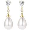 ZUOHUI Orecchini di perle a goccia in argento sterling S925, orecchini pendenti vintage francesi for donne, regalo ipoallergenico for matrimonio, viaggio e ufficio(Gold)