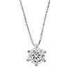Generic COLLANA PUNTO LUCE SOLITARIO IN ORO BIANCO 18 KT CON ZIRCONE 7 MM TAGLIO BRILLANTE