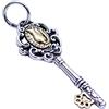 ForFox Ciondolo a forma di chiave con gatto dorato in argento sterling 925 vintage per donna uomo