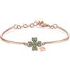 Brosway Bracciale Donna, Bracciale Rigido in Acciaio e Cristalli con Simbolo Quadrifoglio | Collezione Chakra - BHK358