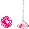 LES FOLIES DI PAOLA GRIECO Coppia di Orecchini Punti Luce Fucsia in argento 925 - Rainbow Collection (7mm)