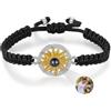 ALBERTBAND Bracciale con Foto Personalizzata Bracciale Coppia lui e lei Braccialetto con Foto Proiettata Bracciale del migliore amico bff Compleanno, regalo di Natale (nero#1)