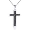 LuisFranklin Collana Uomo Donna Necklace Gioielli Ciondoli Moda Uomo Croce Collane Crocifisso Nero Bibbia Preghiera Ciondolo Gioielli Girocollo