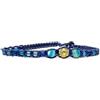 Samsara Cavigliera Tibetana Shamballa, Realizzata in Pietre per l'Estate, Comoda Pratica e Resistente, Cavigliere Regolabili Donna (AGATA BLU STRIATA filo blu)