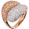 Bronzallure Anello Contrarié con Pavé di Cubic Zirconia placcato oro rosa 18 carati WSBZ02506.W (16)