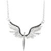 Generic Accessori per ragazze Ciondolo angelo custode in argento sterling 925, collane con ciondolo ali per gioielli da donna - Collana, Collana per ragazze,