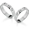 Donipreziosi Coppia Fedine Personalizzabili in Argento 925 con Incisione Nome e Data - 2 Anelli Fidanzamento Lui e Lei - Regalo San Valentino, Anniversario - Fedina Personalizzata Uomo Donna