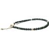 WORLD WIDE GEMS Bracciale unisex con perline di serafinite rotonde da 3 mm, taglio sfaccettato, chiusura regolabile in argento placcato, lunghezza 7 pollici.|WWG_PC_06041