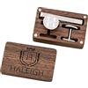 Kenon Set di Gemelli da Cravatta Personalizzati per Uomo, Set di Fermacravatte in Metallo Inciso, Regalo per il Capo e il Testimone (Argento)