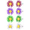 MICMIF Orecchini Donna con Margherita in Argento 925 e Resina, Orecchini a Fiore in Bianco/Rosa/Viola/Verde Orecchini a Perno Ipoallergenico Gioielli per Donna Ragazze