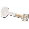 Inoki - Micro Labret Bioflex - Zirconia cubica 2,5 mm, design in oro 18 carati - Spessore 1.2mm, Lung. int. 6mm, Elemento 2.5mm