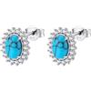 Brosway Orecchini Donna, Orecchini a Lobo in Argento e Cloud Light Blue/pietre Naturali | Collezione FANCY - FCL124
