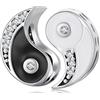 LES FOLIES DI PAOLA GRIECO Charm Yin Yang Bene Male Bianco Nero ciondolo pendente in argento 925 - Les Folies per Pandora