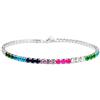 LES FOLIES DI PAOLA GRIECO Bracciale Unisex Tennis Multicolor in Argento 925 rodiato - Collezione Rainbow Les Folies (19)