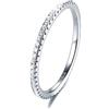 LES FOLIES DI PAOLA GRIECO Anello Veretta Girodito Crystal Cristallo in argento 925 rodiato - Rainbow Collection (US 8 - ITA 17)
