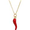 Generic Collana in argento sterling 925 con corno italiano colorato per donna uomo, Cornicello - Ciondolo, Collana con peperoncino, Compleanno
