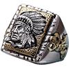 ForFox Anello capo indiano in argento sterling 925 etnico per uomo donna regolabile