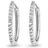 LES FOLIES DI PAOLA GRIECO Coppia di Orecchini a Cerchio Crystal cerchietti strass in argento 925 rodiato - Hoops Collection (16mm)