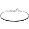 Morellato Bracciale Uomo in Argento 925‰, Zirconi Neri, Collezione Tennis - SATT14