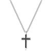 Brosway Collana Uomo, Collana Lunga in Acciaio e Cubic Zirconia con Simbolo Croce | Collezione Backliner - BBC01