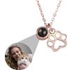 OTXIXTO Collana Proiezione Foto Personalizzata con Foto All'interno Proiezione Foto Collana Foto Personalizzata Collana Memoriale Animali Domestici per Donne/Amanti degli Animali Domestici - B5