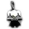 BLUSUPERSHOP COLLANA 45 cm BRACCIALE 22 CM REGOLABILE argento 925 o ciondolo bebe' 20X20 mm maschio o femmina bimbo bimba CON INCISIONE NOME FIGLIO MASSIMO 9 LETTERE SUL DAVANTI (1 FEMMINA CON INCIZIONE)