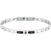 Maserati Bracciale Uomo in Acciaio, Diamanti Naturali, Collezione DIAMONDS, Idee Regalo - JM125ATY24