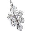 Inmaculada Romero IR Ciondolo Croce del Perdono, Argento Sterling 925, 32 mm. Gesù di Nazareth, Re dei Giudei, dettaglio sul retro