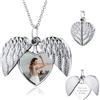 OTXIXTO Personalizzata Foto Argento Cuore Medaglione Collana per Donna Collana con Medaglione Memoriale con Immagine/Testo Interno Memoriale Sunshine Gioielli Regalo per Fidanzata Mamma (Stile B)