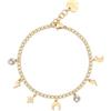 Sagapo Bracciale Acciaio316l Gold con Charms SSG16