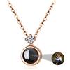 Zopmopae Collana con proiezione di foto Collana con foto personalizzata Collana con ciondolo con proiezione classica con immagine all'interno Regali personalizzati per donne, ragazze, mamma, moglie