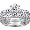 Bishilin Anello Donna Argento 925 Anelli Gioielleria Zirconia cubica Corolla, Anniversario Promessa Fidanzamento Anello Donna, Gioielli Donna Misura 20