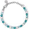 KIDULT - Bracciale Donna - Bracciale tennis con cristalli bianchi e blu - 831021
