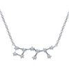 MicVivien Collana Donna Argento 925 Zirconia Cubica con Ciondolo 12 Costellazione, Oroscopo, Stella, Segno Zodiacale Collana con Pendente Gioielleria