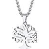GoldChic Collana Con Nome Personalizzato Ciondolo Albero della Vita Collana Personalizzata con 5 Nomi Collana Donna Acciaio Inossidabile Collana Famiglia Acciaio Regalo per Famgia Amica Mamma