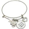 Generic Bracciale Bangle in Acciaio per Laurea o Diploma con Ciondolo Frase