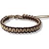 Handmade Bracciale uomo cuoio canapa intrecciato a mano - regolabile